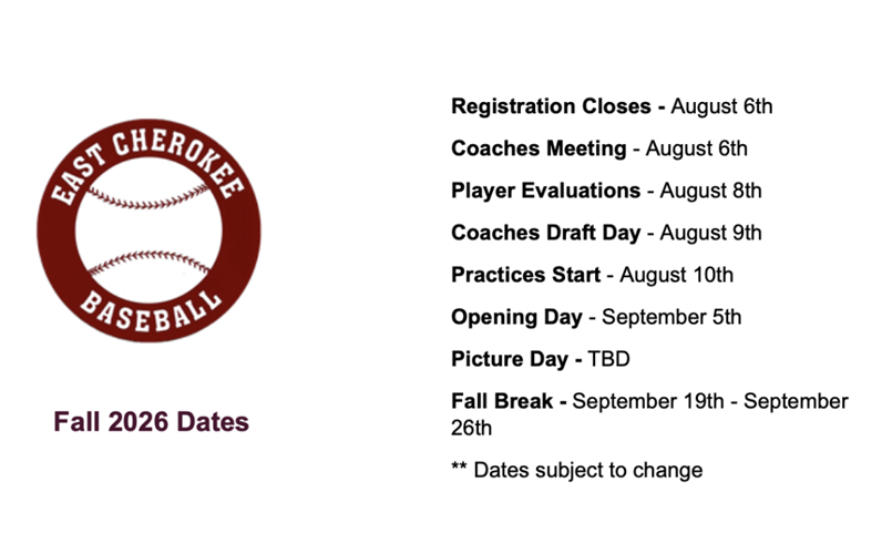 Spring 2026 Dates